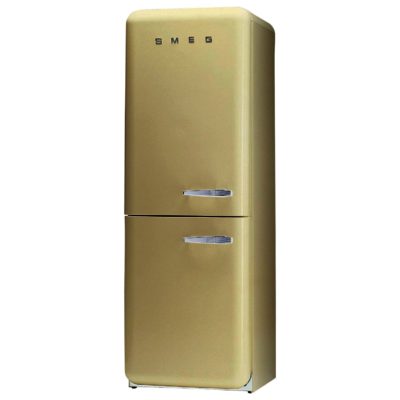 Smeg FAB32LNC 60cm 'Retro Style' Frost Free Fridge Freezer in Cream with Left Hand Hinge